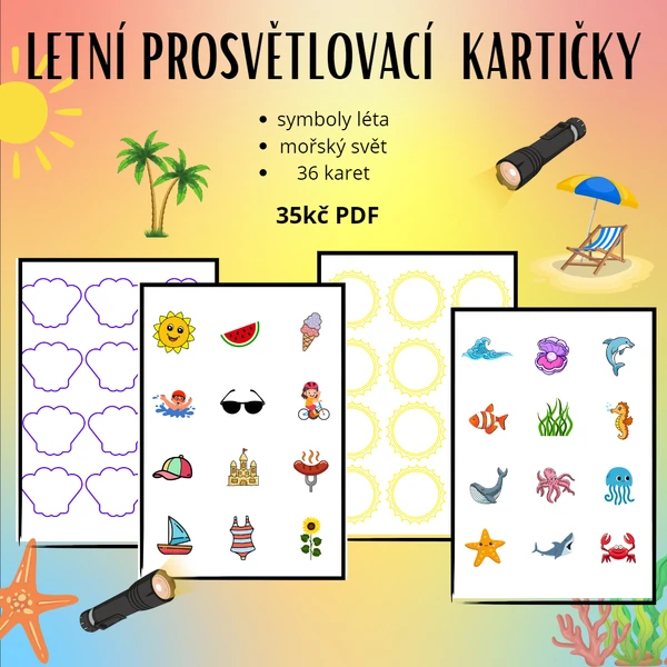 LETNÍ PROSVĚTLOVACÍ KARTIČKY