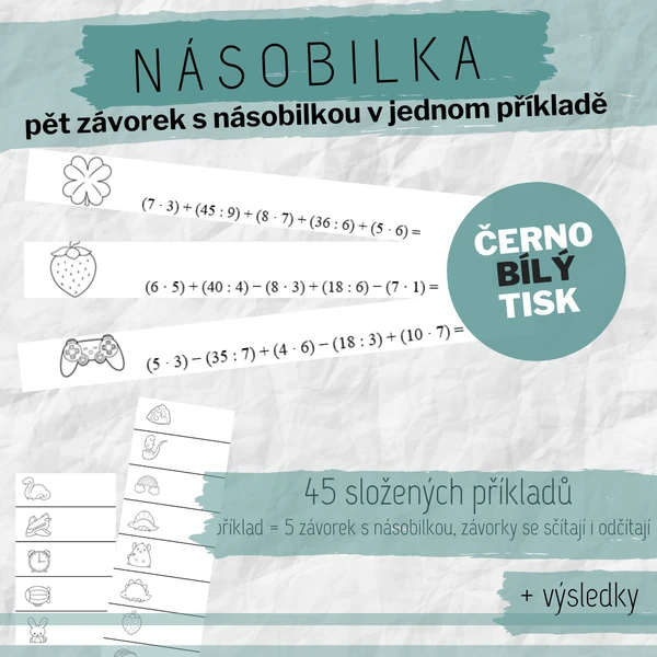 NÁSOBILKA - příklady se závorkami 