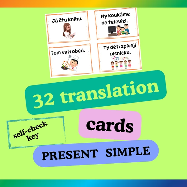 Translation cards & present simple