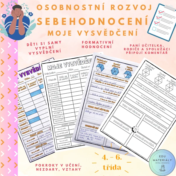 Sebehodnocení - moje vysvědčení (4.-6. třída)