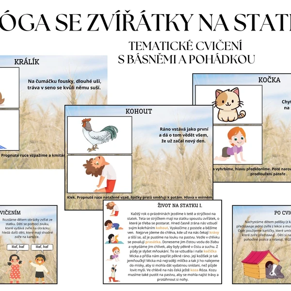 Jóga se zvířátky na statku