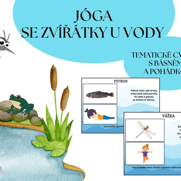 Jóga se zvířátky u vody