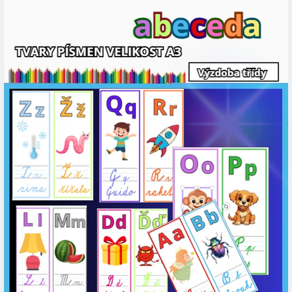 BAREVNÁ ABECEDA - výzdoba třídy