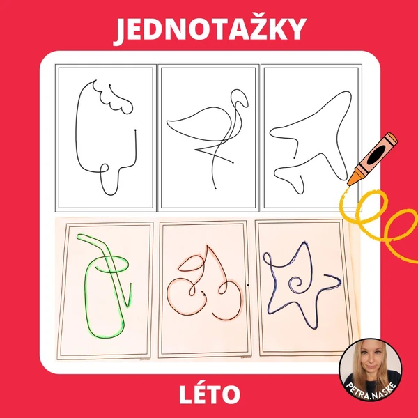 Léto - jednotažky (grafomotorika)