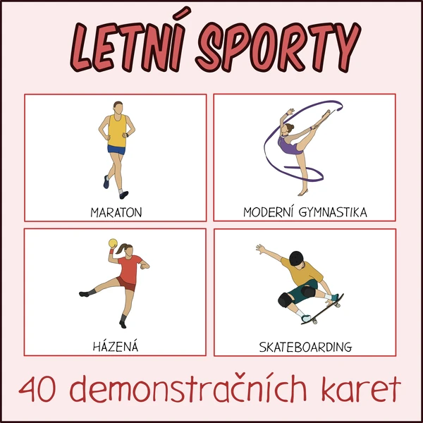 Letní sporty - Demonstrační karty