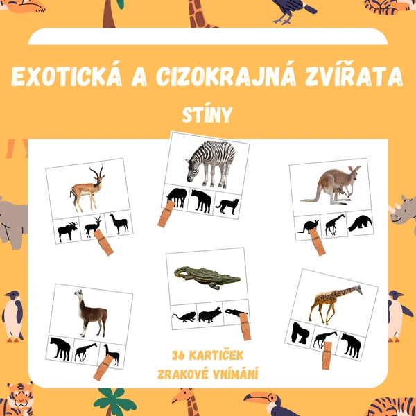 EXOTICKÁ A CIZOKRAJNÁ ZVÍŘATA - stíny