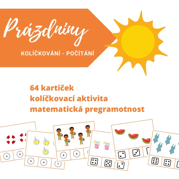 PRÁZDNINY - kolíčkování (počet)