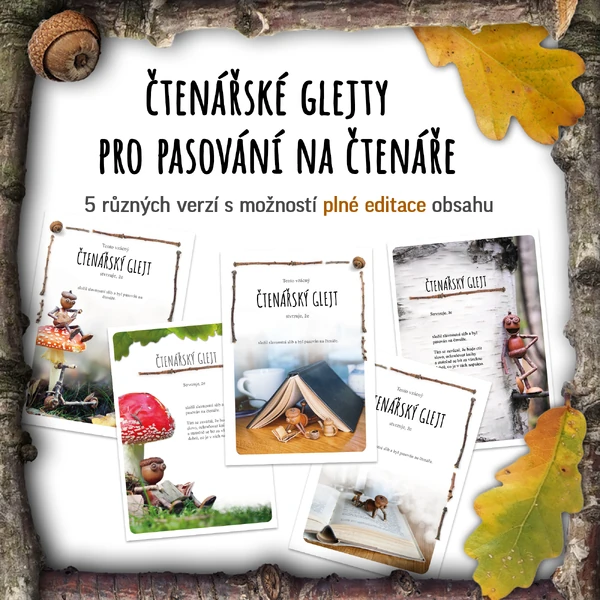 Čtenářské glejty pro pasování na čtenáře