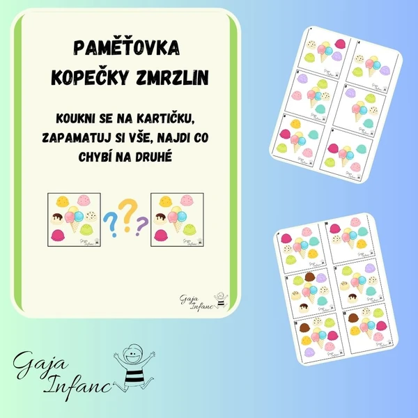Paměťovka- Kopečky zmrzlin