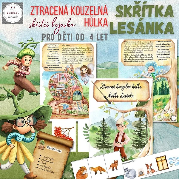 ZTRACENÁ KOUZELNÁ HŮLKA SKŘÍTKA LESÁNKA - bojovka pro děti od 4 let