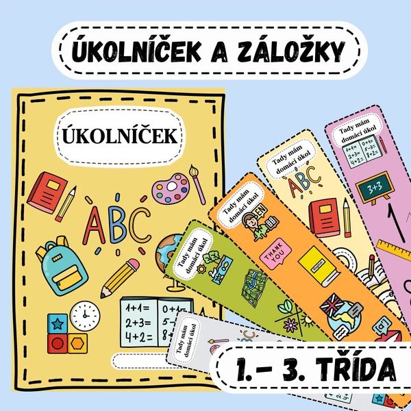 Barevný úkolníček se záložkami