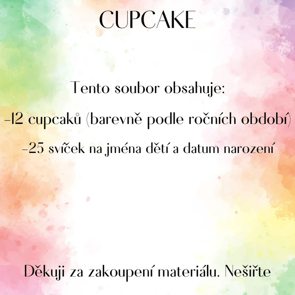 Narozeninovník - cupcakes