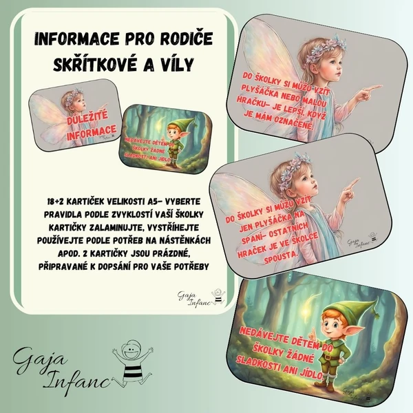Informace pro rodiče- víly a skřítkové