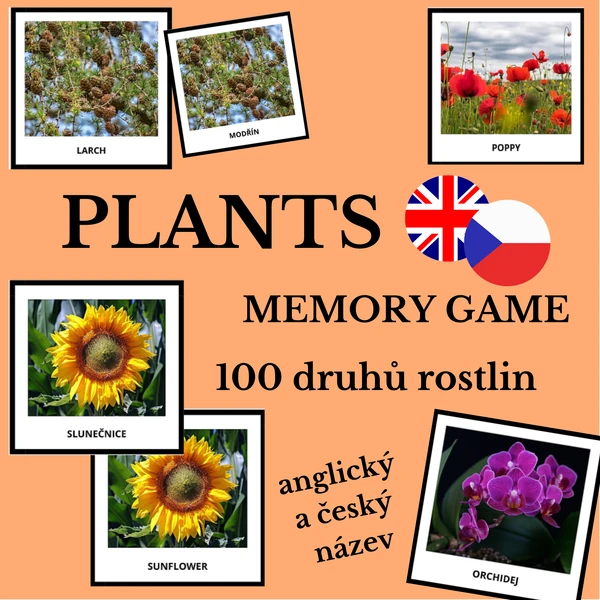 PLANTS - memory game (anglicko-české pexeso)
