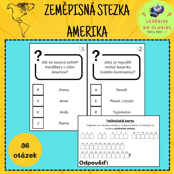 ZEMĚPISNÁ STEZKA - AMERIKA (ÚVOD)