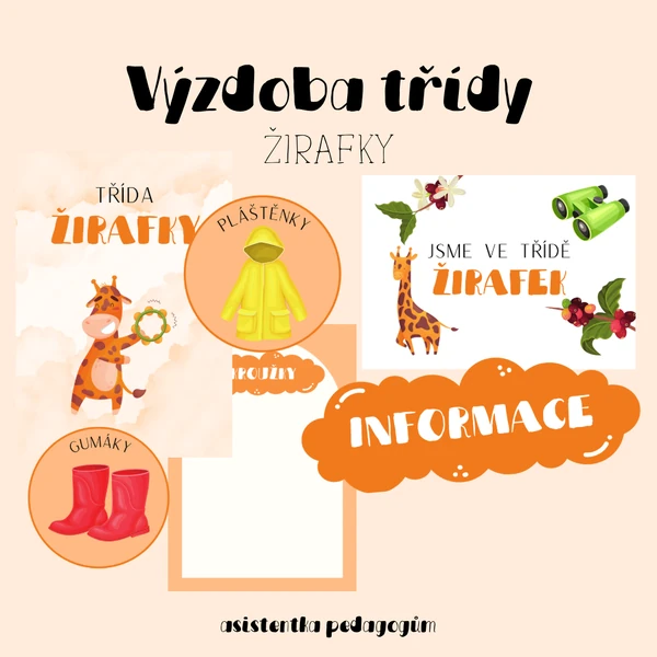 Výzdoba třídy - Žirafky