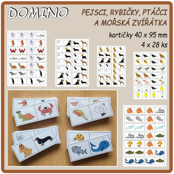 Domino - zvířátka