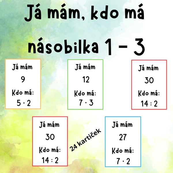 Násobilka 1-3 - Já mám, kdo má