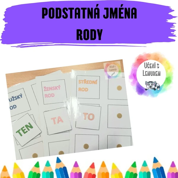 Podstatná jména - rody