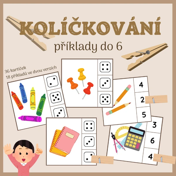 Kolíčkování - příklady do 6