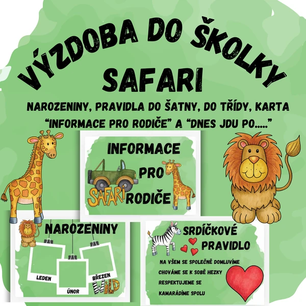 Výzdoba do školky - "Safari"