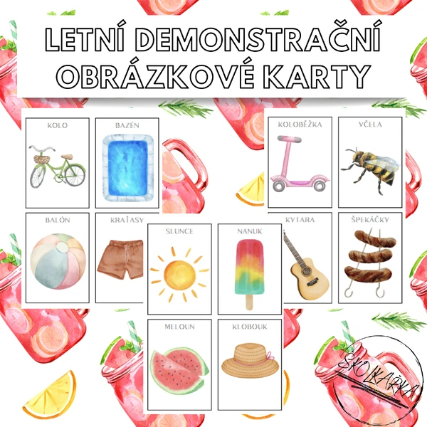 LETNÍ DEMONSTRAČNÍ OBRÁZKOVÉ KARTY