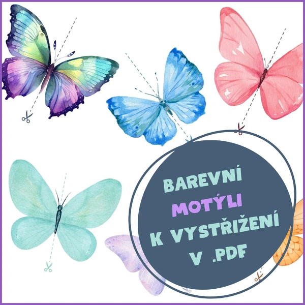 Barevní motýli k rozstřižení