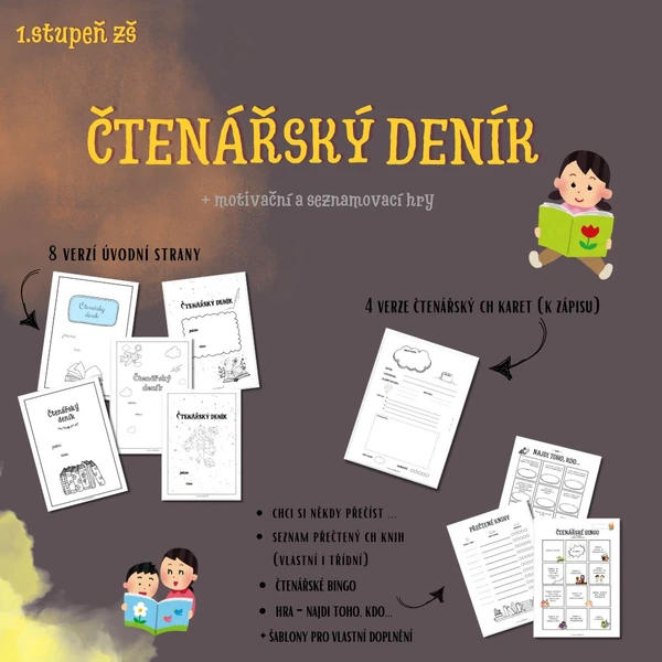 ČTENÁŘSKÝ DENÍK + 2 motivační aktivity