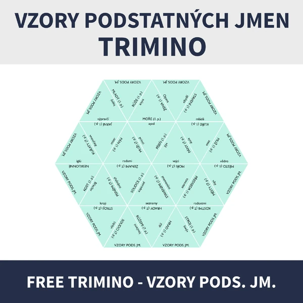 VZORY PODSTATNÝCH JMEN - TRIMINO (zdarma)