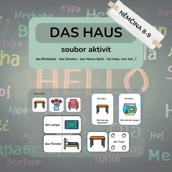 Dům - soubor 4 aktivit (das Haus)