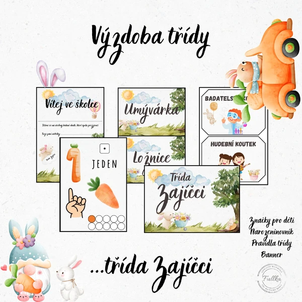 Zajíčci, Výzdoba třídy, Narozeninovník