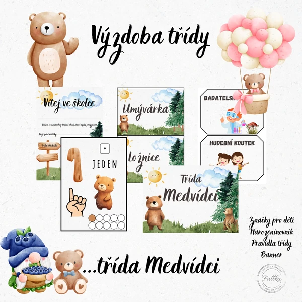 Medvídci, Výzdoba třídy, Narozeninovník