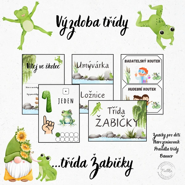 Žabičky, Výzdoba třídy, Narozeninovník