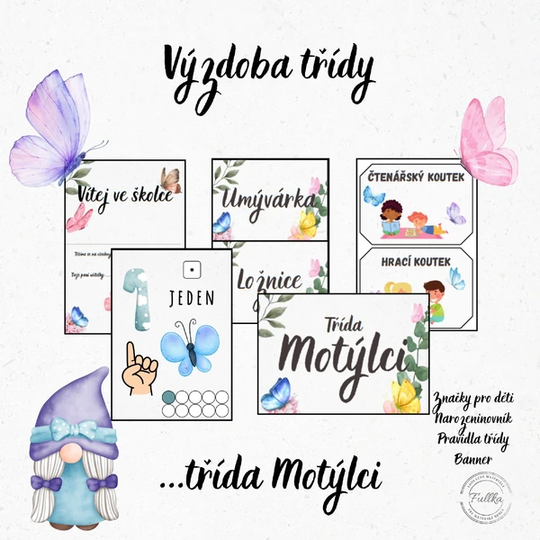 Motýlci, Výzdoba třídy , Narozeninovník
