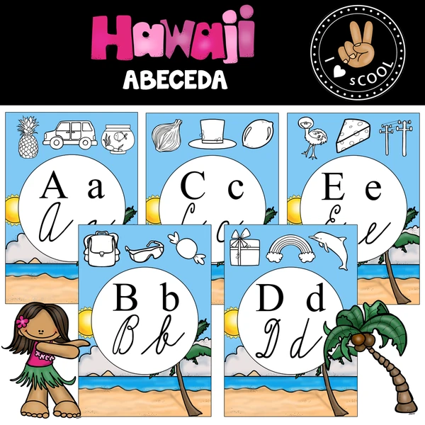 Havaj (Hawaii) - abeceda