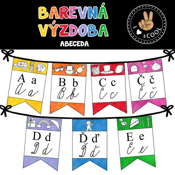 Barevná výzdoba - abeceda