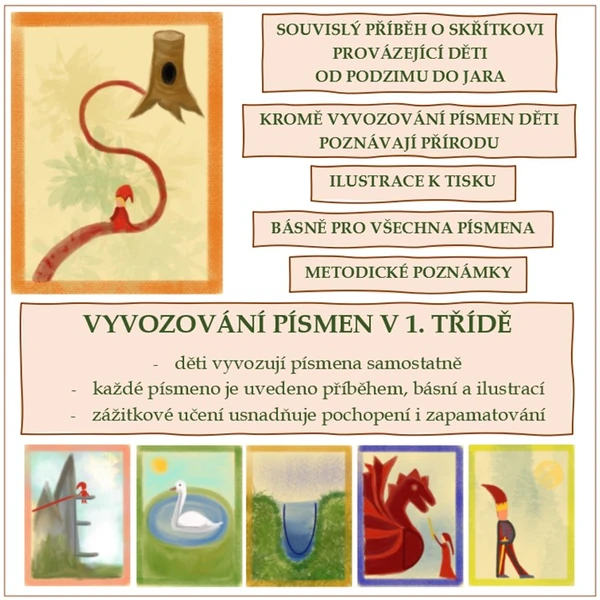 Putování skřítka Kvítka po Zemi Logos - vyvozování písmen