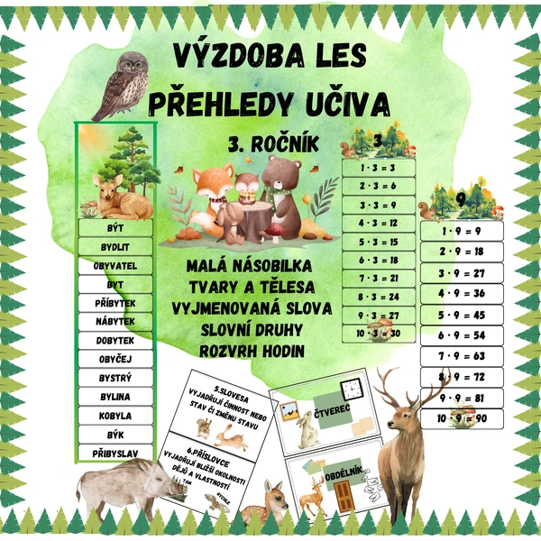 Výzdoba les pro 3. ročník