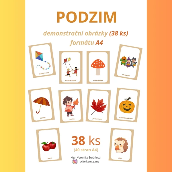 PODZIM - demonstrační obrázky (38 ks, A4)