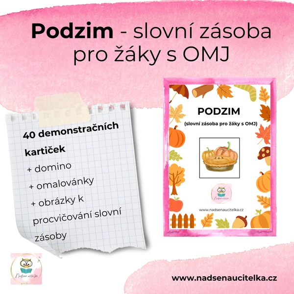 Podzim - slovní zásoba pro žáky s OMJ