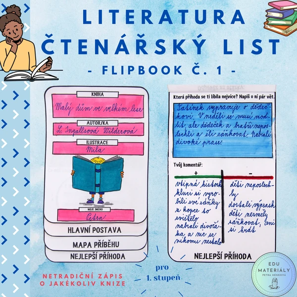 Čtenářský list - flipbook č. 1