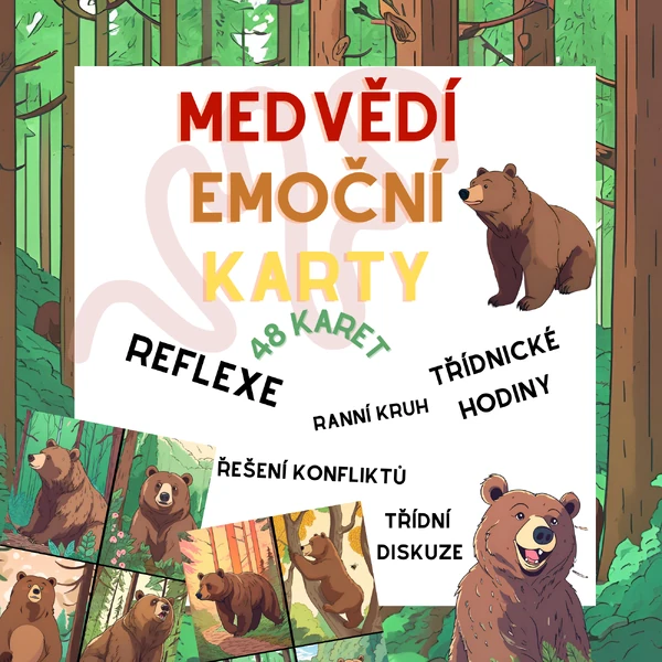 Emoční karty - medvěd 