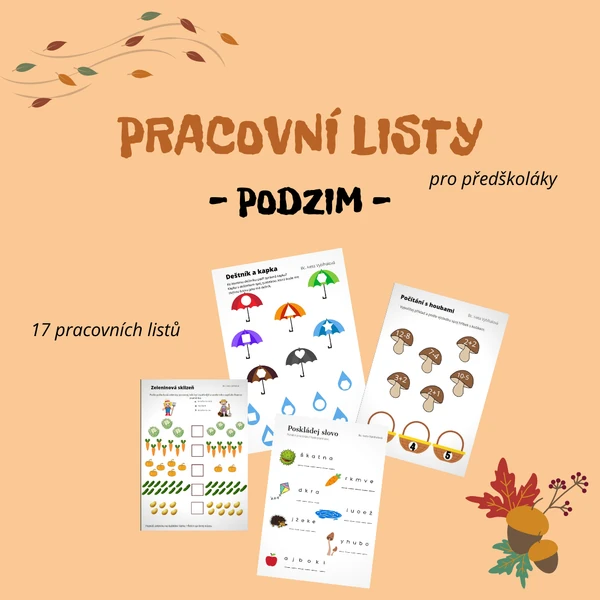 PODZIM - soubor pracovních listů 