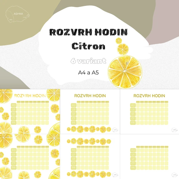 Rozvrh hodin – Citron