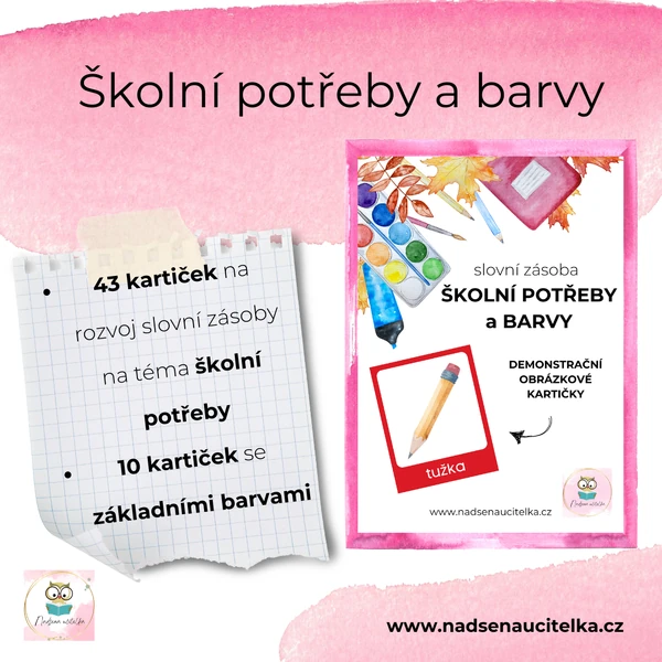 Školní potřeby a barvy