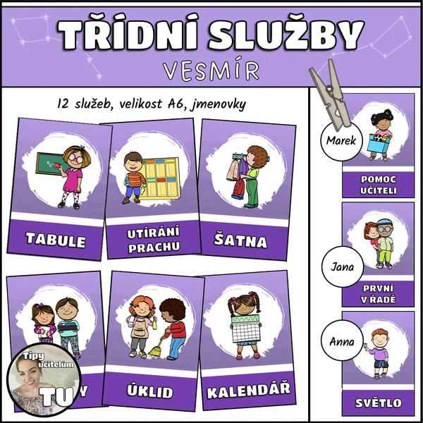 Třídní služby - vesmír