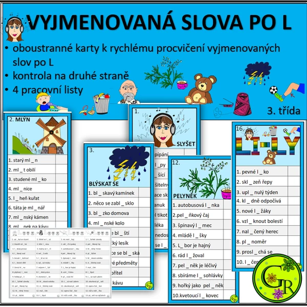 PROCVIČUJEME VYJMENOVANÁ SLOVA PO L