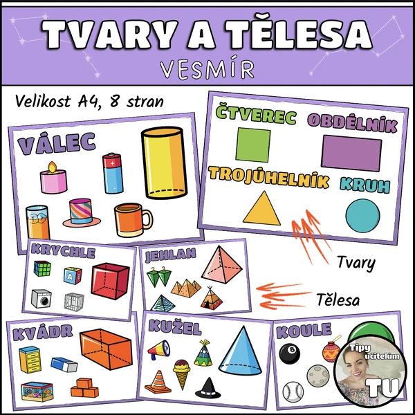 Geometrické tvary a tělesa - vesmír