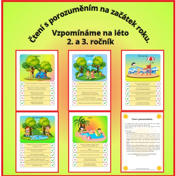 ČTENÍ S POROZUMĚNÍM - LETNÍ VZPOMÍNÁNÍ (II., III. ROČNÍK ZŠ)
