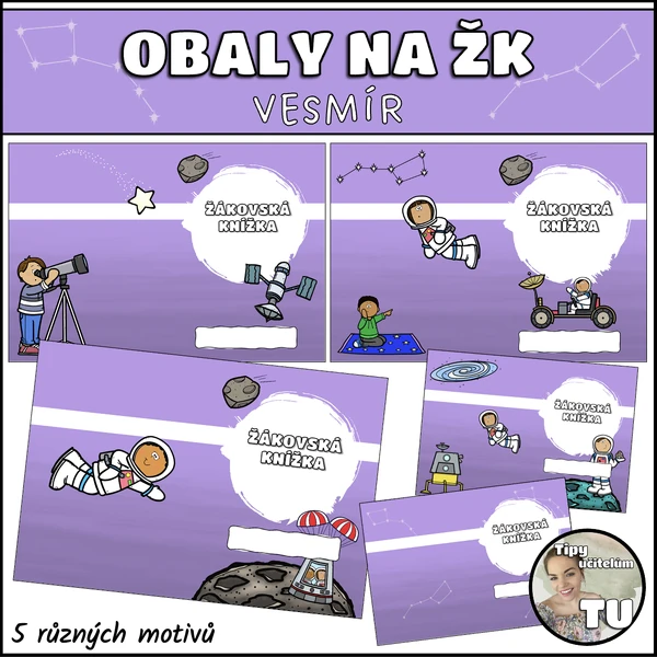 Obaly na žákovskou knížku - vesmír
